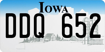 IA license plate DDQ652