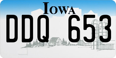 IA license plate DDQ653