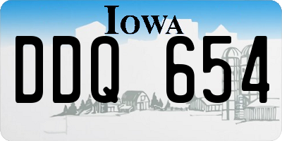 IA license plate DDQ654