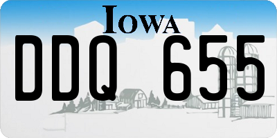 IA license plate DDQ655