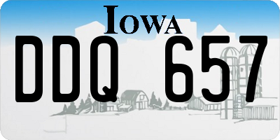 IA license plate DDQ657