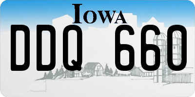 IA license plate DDQ660