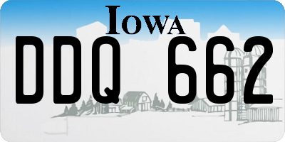 IA license plate DDQ662