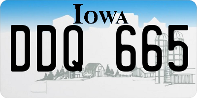 IA license plate DDQ665