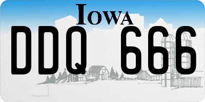 IA license plate DDQ666