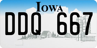 IA license plate DDQ667