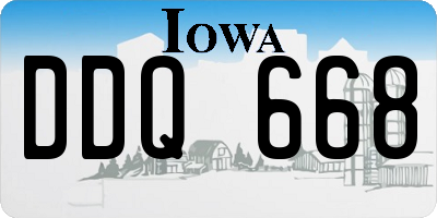 IA license plate DDQ668