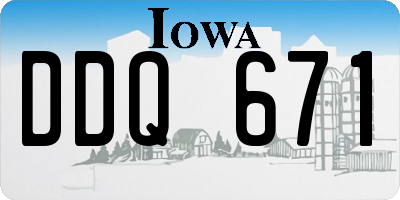 IA license plate DDQ671
