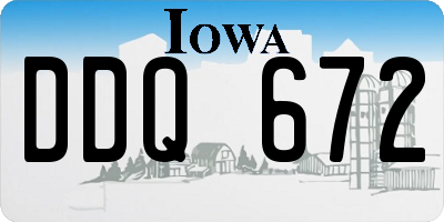 IA license plate DDQ672