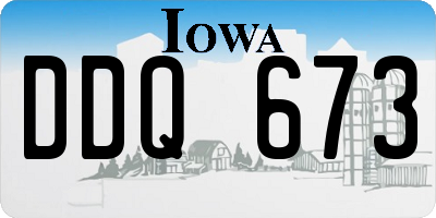 IA license plate DDQ673