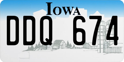 IA license plate DDQ674