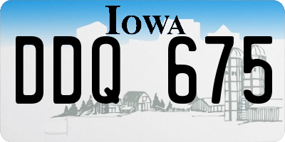 IA license plate DDQ675