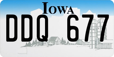 IA license plate DDQ677