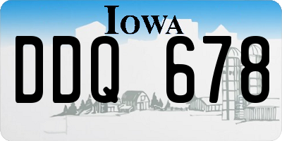 IA license plate DDQ678
