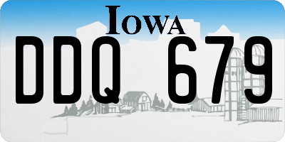 IA license plate DDQ679
