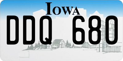 IA license plate DDQ680