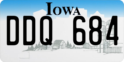 IA license plate DDQ684