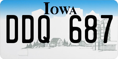 IA license plate DDQ687