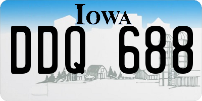 IA license plate DDQ688