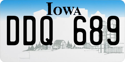 IA license plate DDQ689