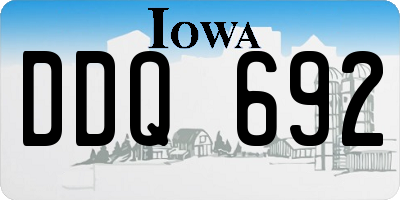 IA license plate DDQ692