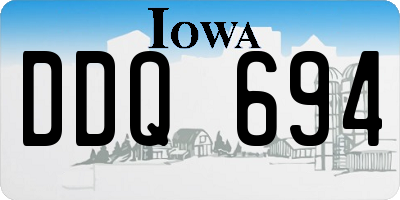 IA license plate DDQ694