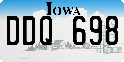 IA license plate DDQ698