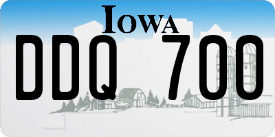 IA license plate DDQ700
