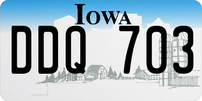 IA license plate DDQ703