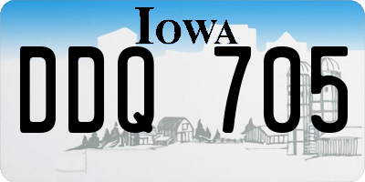 IA license plate DDQ705