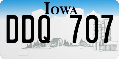 IA license plate DDQ707