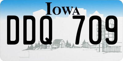 IA license plate DDQ709