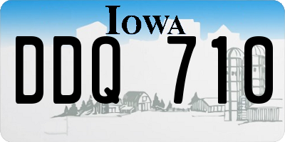 IA license plate DDQ710