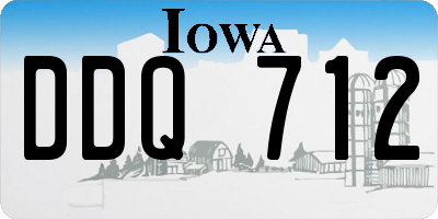IA license plate DDQ712