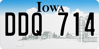 IA license plate DDQ714