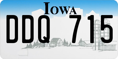 IA license plate DDQ715