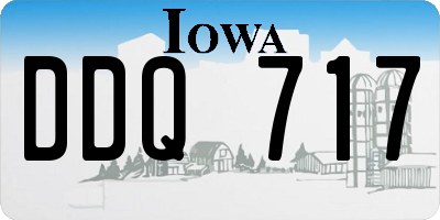 IA license plate DDQ717