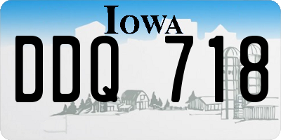 IA license plate DDQ718