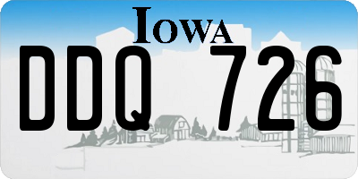 IA license plate DDQ726