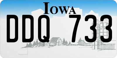 IA license plate DDQ733