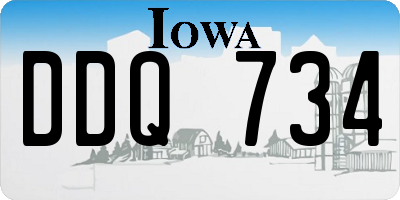 IA license plate DDQ734