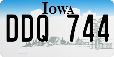 IA license plate DDQ744