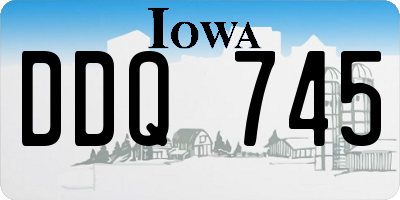 IA license plate DDQ745