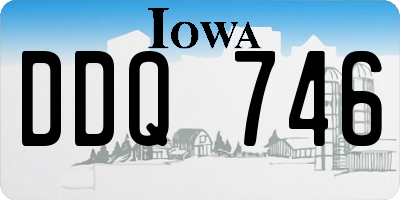 IA license plate DDQ746
