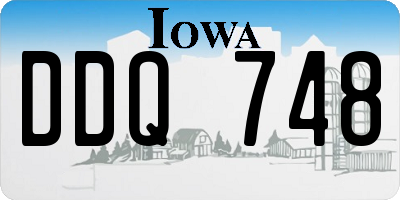 IA license plate DDQ748