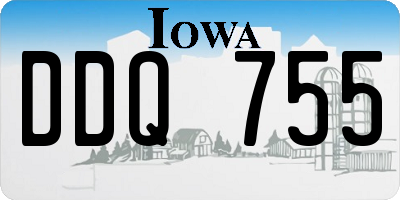 IA license plate DDQ755
