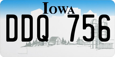 IA license plate DDQ756