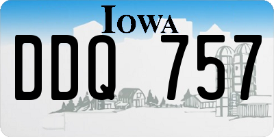 IA license plate DDQ757