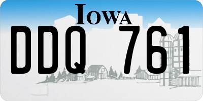 IA license plate DDQ761