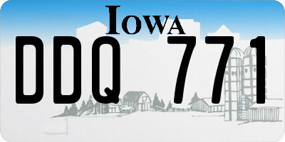 IA license plate DDQ771